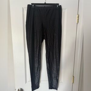 The Pretty Cult black shiny snakeskin leggings